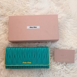 Miu Miu long wallet with card case
